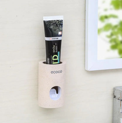 Automatic Toothpaste Dispenser - Eco-Friendly Wheat Straw
