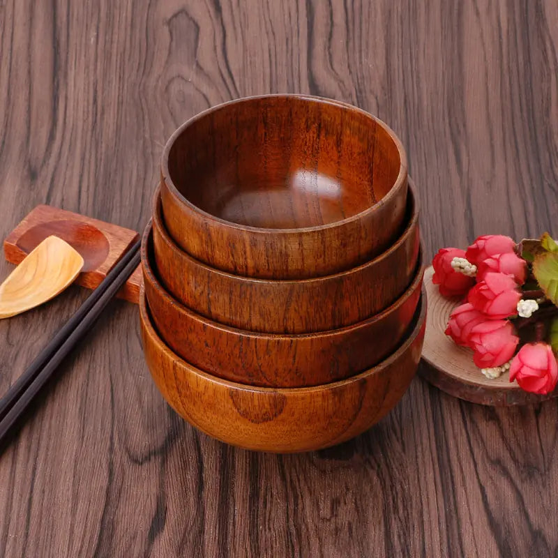 Creative Eco-Friendly Wooden Bowl for Dining Use