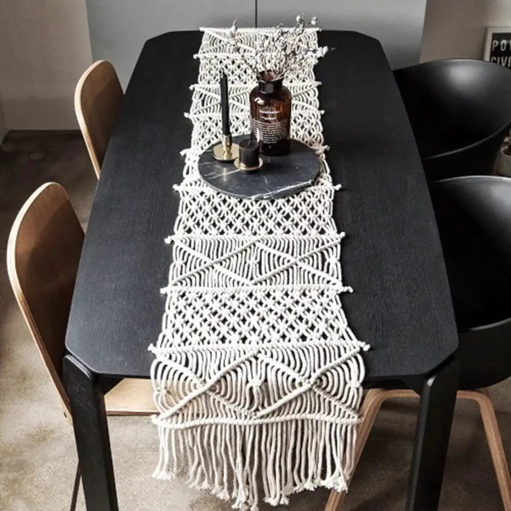 Hand-Woven Eco-Friendly Cotton Rope Table Blanket