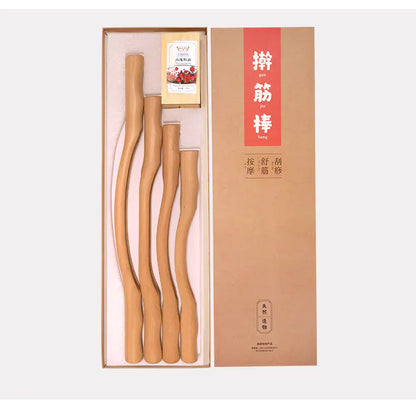 Massage Therapy Wooden Tool Set for Body Wellness