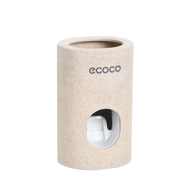 Automatic Toothpaste Dispenser - Eco-Friendly Wheat Straw