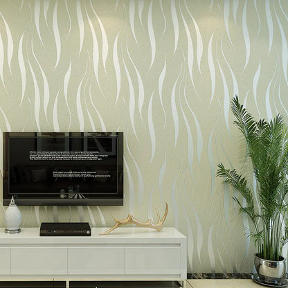 Eco-Friendly Wave Pattern Non-Woven Wallpaper 3D Design