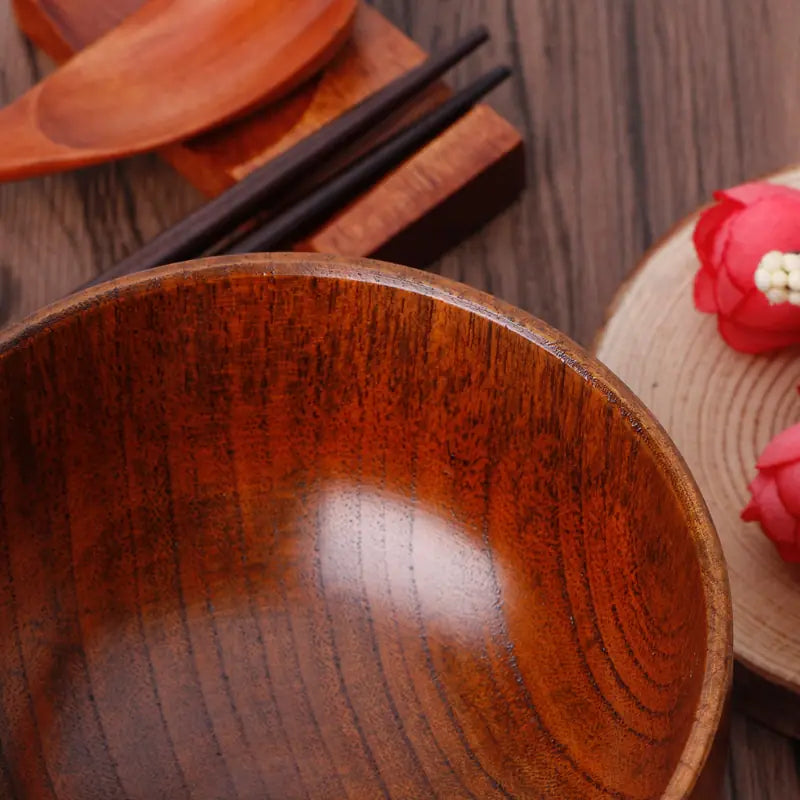 Creative Eco-Friendly Wooden Bowl for Dining Use